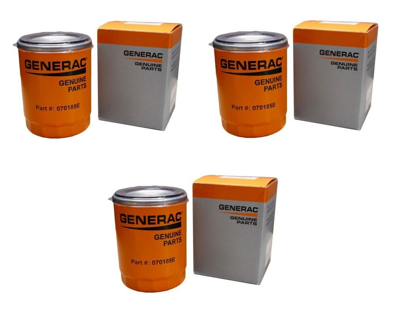 generac, 3PK Generac OEM 070185E Oil Filter for Air-Cooled & Portable Generators