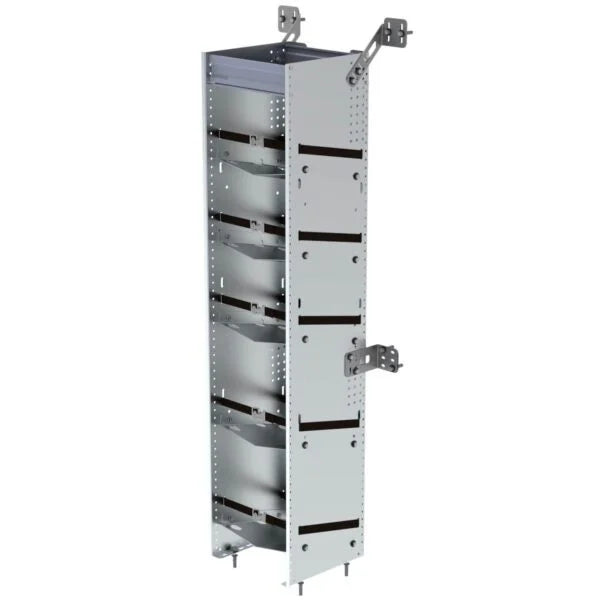 American Ladders & Scaffolds, 5 Tier refrigerant rack for large bottles, aluminum, 14"d x 13"w x 62½"h