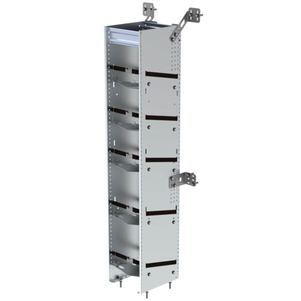 American Ladders & Scaffolds, 5 Tier refrigerant rack for small bottles, aluminum, 14"d x 10½"w x 62½"h
