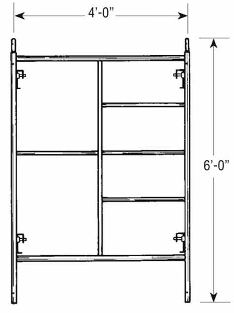 American Ladders & Scaffolds, 6' X 4' Light Duty Scaffold Frame