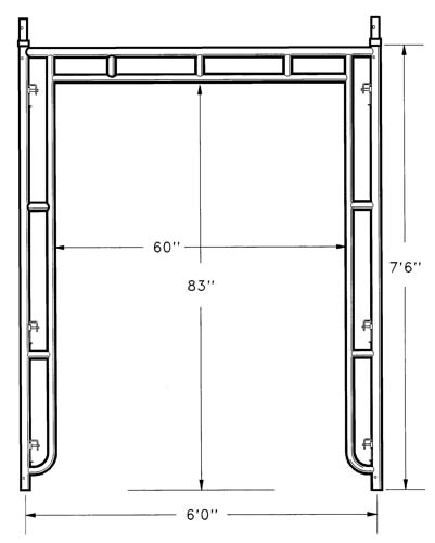 American Ladders & Scaffolds, Canopy Frame 7'6"x6'