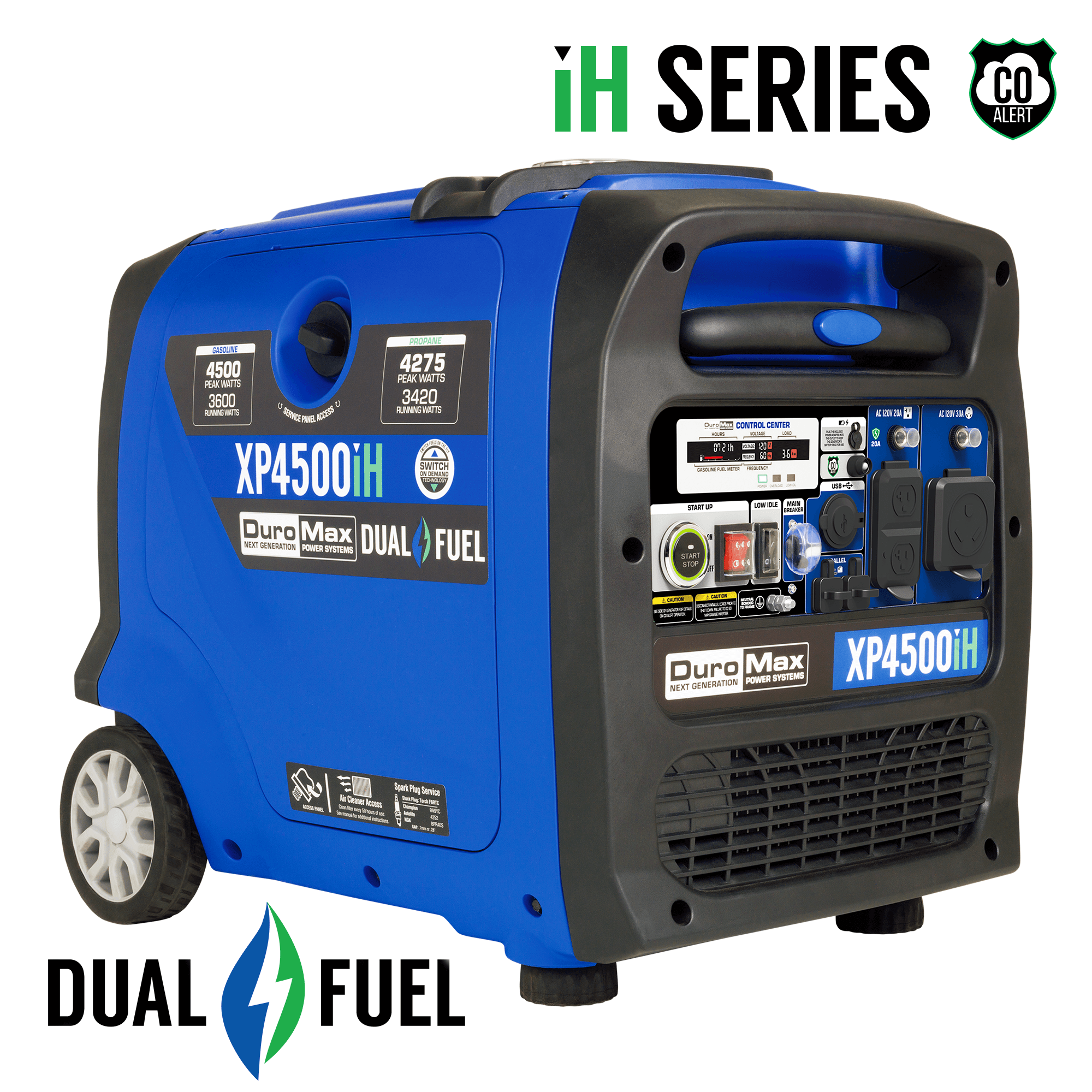 DuroMax, DuroMax XP4500iH 4,500 Watt Portable Dual Fuel Inverter Generator w/ CO Alert