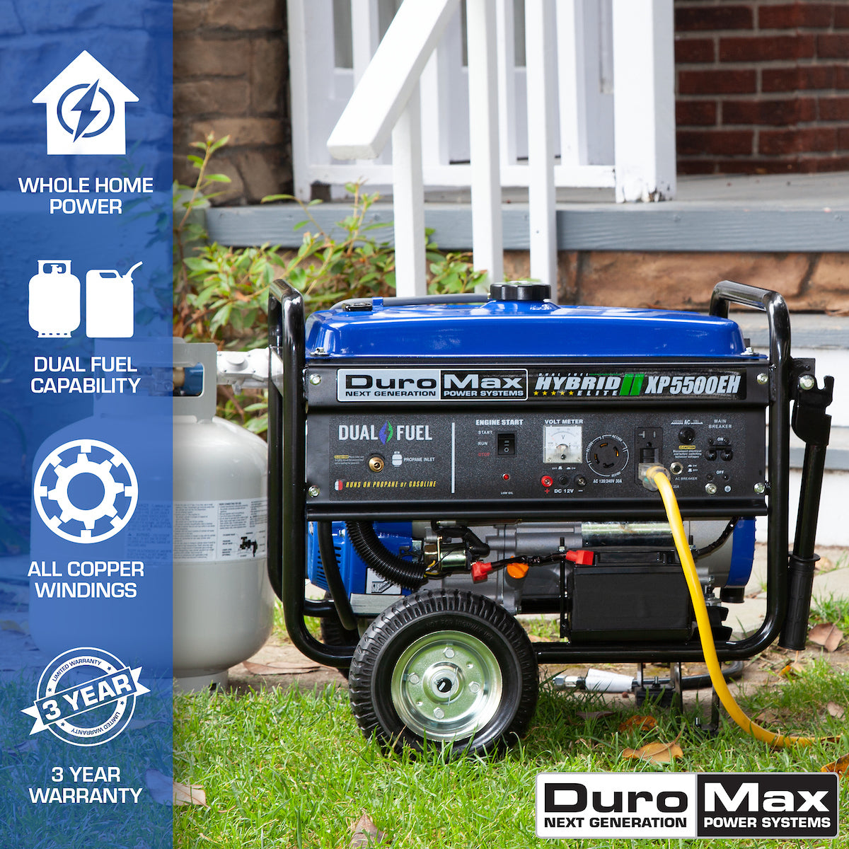 DuroMax, DuroMax XP5500EH 5,500 Watt Portable Dual Fuel Gas Propane Powered Generator