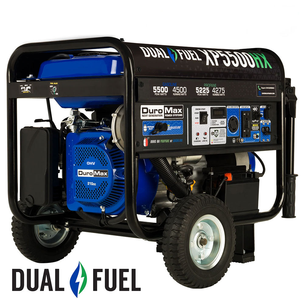 DuroMax, DuroMax XP5500HX 5,500 Watt Portable Dual Fuel Gas Propane CO Alert Generator