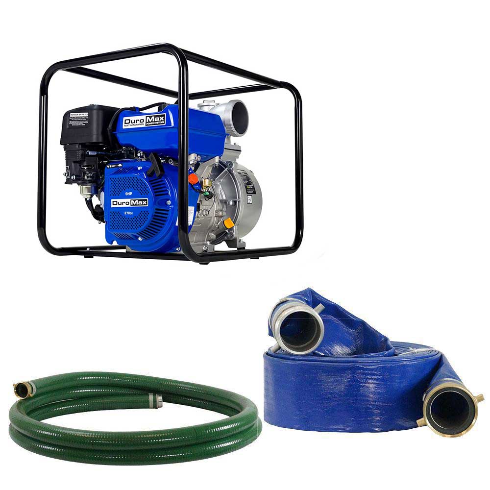 DuroMax, DuroMax XP904WP-SHK 270cc 427 GPM 4" Gas Engine Water Pump Kit