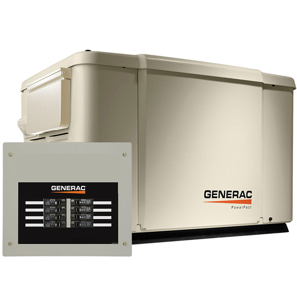 generac, Generac 69981 7.5kW Home Standby Generator System 50-amp 8-circuit ATS