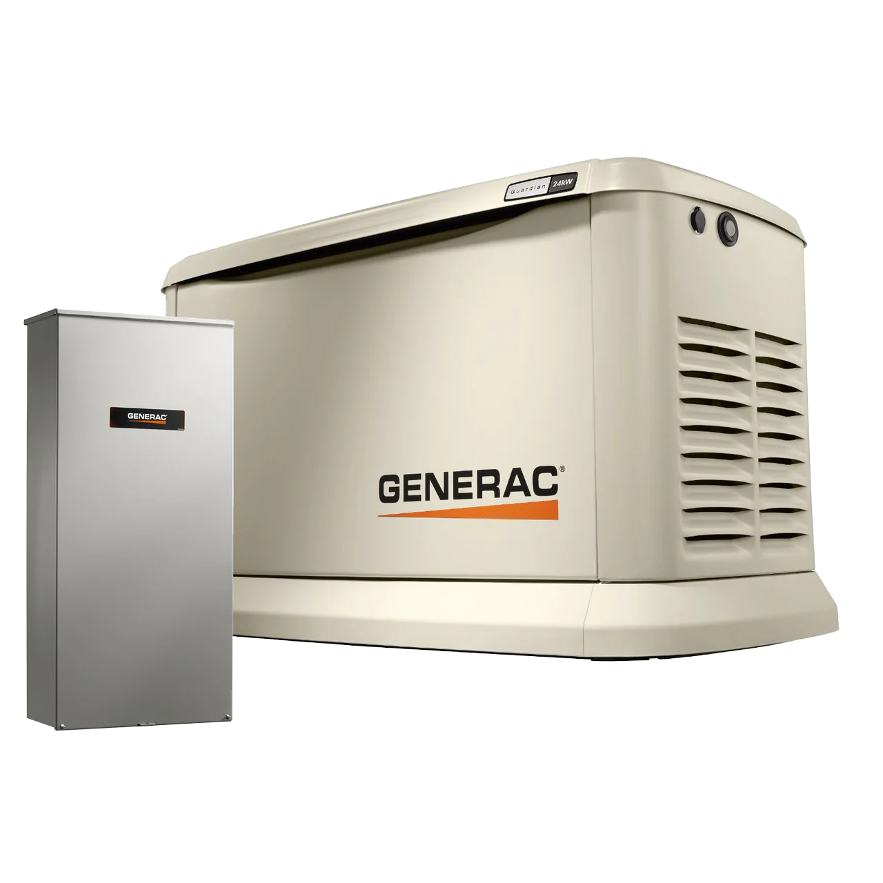 American Ladders & Scaffolds, Generac 7210 Guardian 24kW Standby Generator WiFi w/ 200 Amp Automatic Transfer Switch New