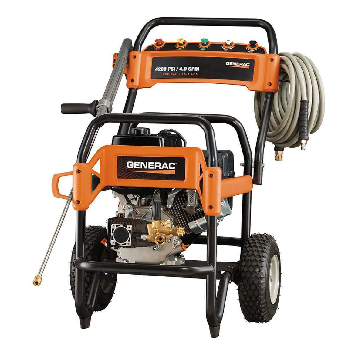 generac, Generac GNC-6565 4,200-Psi 4.0-Gpm Cold Water Gas Semi-Pro Pressure Washer