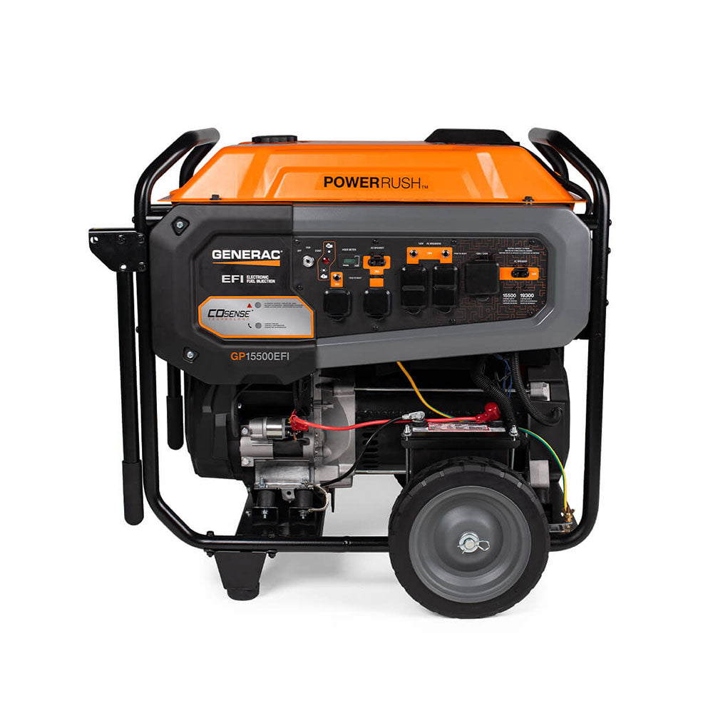 generac, Generac GP15500E 15000 Watt Gasoline Portable Generator w/ Idle Control