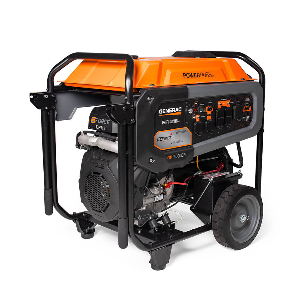 generac, Generac GP15500E 15000 Watt Gasoline Portable Generator w/ Idle Control