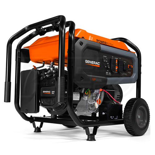 generac, Generac GP6500E 389cc 120-Volt 27-Amp Electric Start Portable Generator - 7682