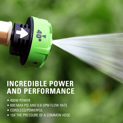 Greenworks, Greenworks 24V 600 PSI Cordless Power Cleaner with (2) 2Ah Batteries and Charger