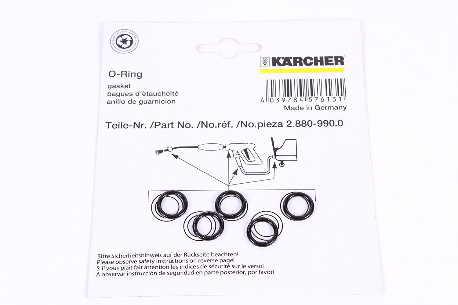 Karcher, Karcher Part Number 2.880-990.0 Genuine OEM Spare Part Pack of 5 O-Ring