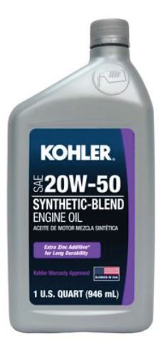 Kohler, Kohler Part Number 25 357 67-S Genuine OEM Case 20W50 Synthetic Blend - 12 Quarts