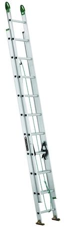 American Ladders & Scaffolds, LOUISVILLE LADDER 20-FOOT ALUMINUM EXTENSION LADDER, TYPE II, 225-POUND LOAD CAPACITY, AE4220PG