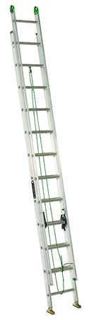 American Ladders & Scaffolds, LOUISVILLE LADDER 24-FOOT ALUMINUM EXTENSION LADDER, TYPE II, 225-POUND LOAD CAPACITY, AE4224PG