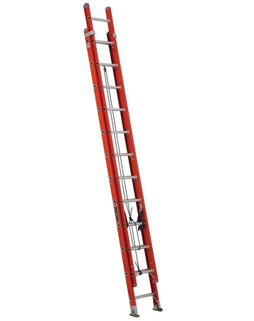 American Ladders & Scaffolds, LOUISVILLE LADDER 24-FOOT FIBERGLASS EXTENSION LADDER, TYPE IA, 300-POUND LOAD CAPACITY, FE3224