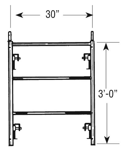 American Ladders & Scaffolds, Light Duty Narrow Frame 3'x 30"