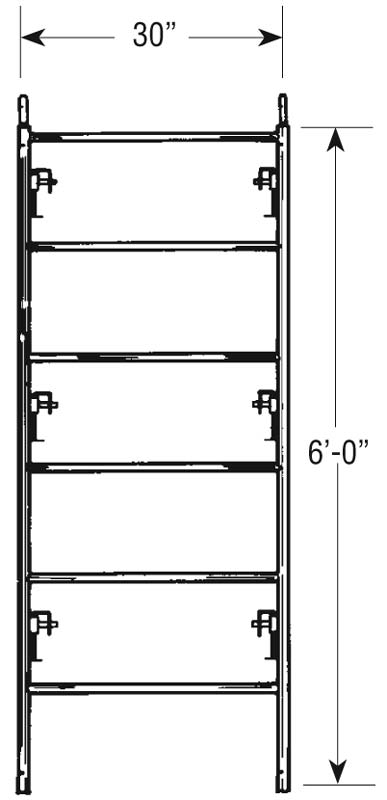 American Ladders & Scaffolds, Light Duty Narrow Frame 6'x30"