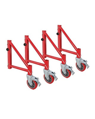 American Ladders & Scaffolds, MetalTech I-BMSO4 - Buildman Series Set of 6 Inch Outriggers with Casters