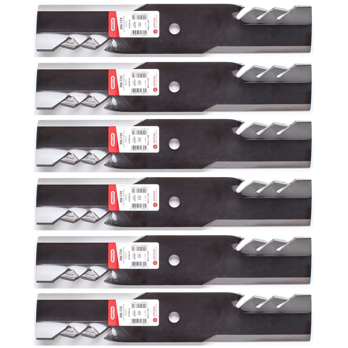 Oregon, Oregon 396-735 G6 Gator Blades for 48" Hustler 601014, 601123, 795757