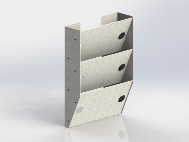 American Ladders & Scaffolds, Ranger 3 Slot Paper Holder 3¾" X 12¾" X 16"