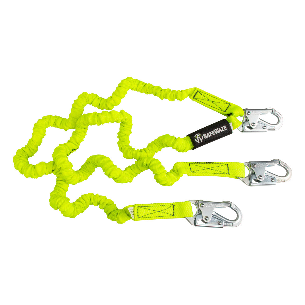 American Ladders & Scaffolds, Safewaze PRO 6' Stretch Internal Energy Absorbing Lanyard: Dual Leg, Snap Hooks