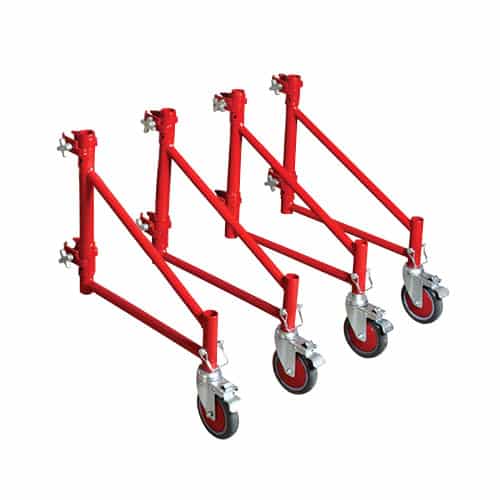 American Ladders & Scaffolds, Set of 4 Outriggers With Casters for Buildman 6'