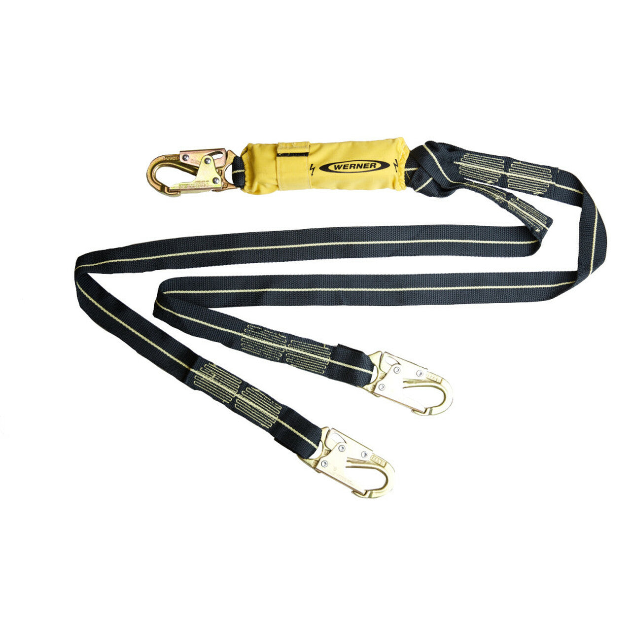 American Ladders & Scaffolds, SoftCoil Arc Flash Twinleg Lanyard (Snaphooks) - 6'