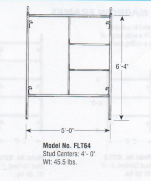 American Ladders & Scaffolds, Standard Frame 6'4"x5