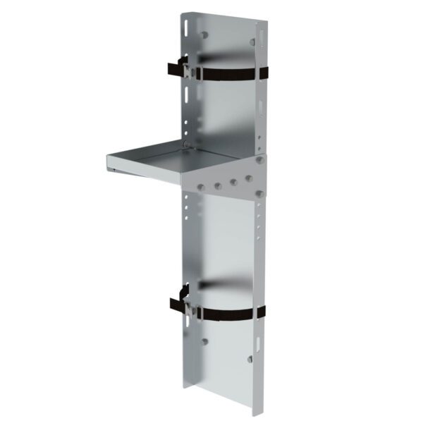 American Ladders & Scaffolds, Two level adjustable bottle holder, aluminum, 10 1/4"d x 9 1/2"w x 36"h