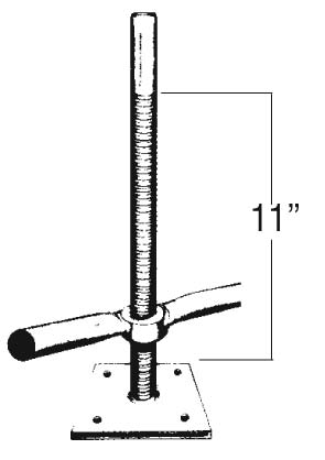 American Ladders & Scaffolds, Vanguard Light Duty Leveling Jack w/ Base Plate