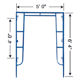 American Ladders & Scaffolds, Walk Through Frame 6'4"x5