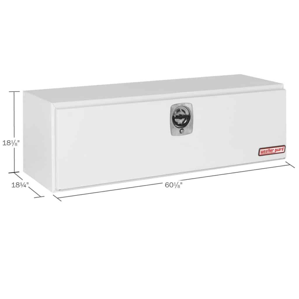 American Ladders & Scaffolds, WeatherGuard Model 560-3-02 Underbed Box, White Steel, 11.2 cu ft