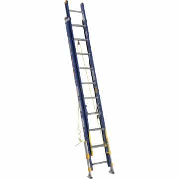 American Ladders & Scaffolds, Werner D8200-2EQ Series Fiberglass Extension Ladder with Levelers